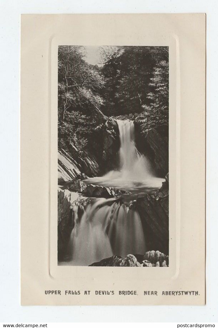 Aberystwyth, Upper Falls At Devil's Bridge  ( 2 Scans ) - Cardiganshire