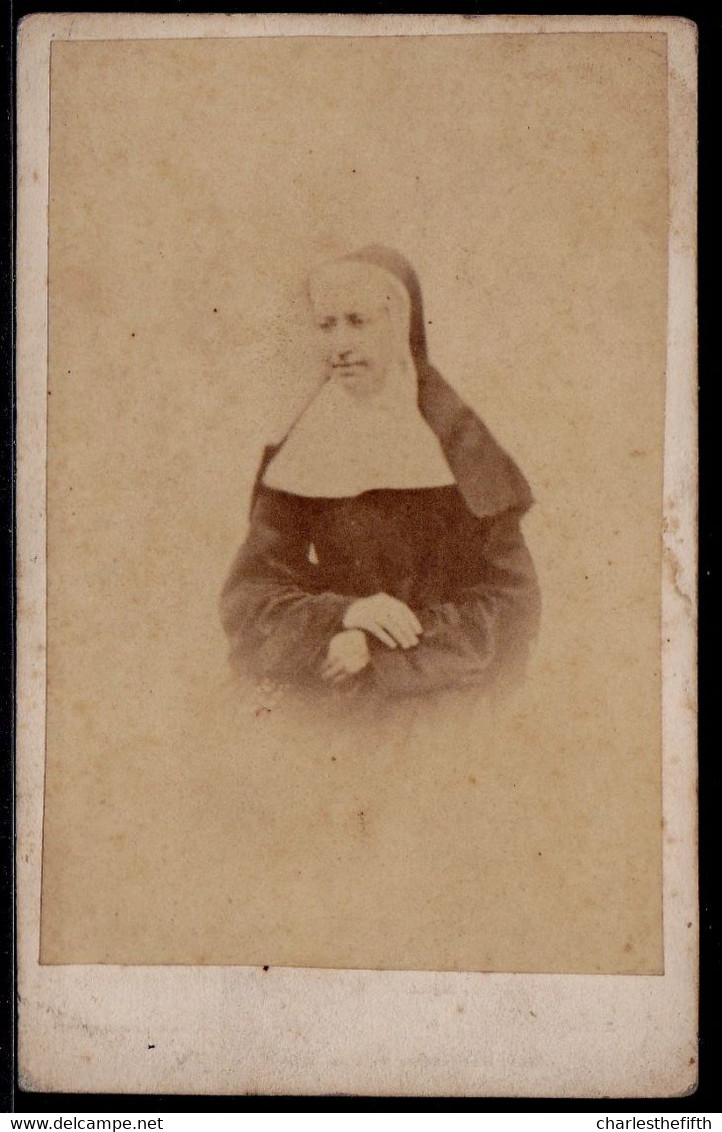 PHOTO CDV Image Pieuse SOEUR MARIA MELANIA ( De Boes Florentia Sint Nikolaas ) 1832 - 1871 - Oorlog, Militair