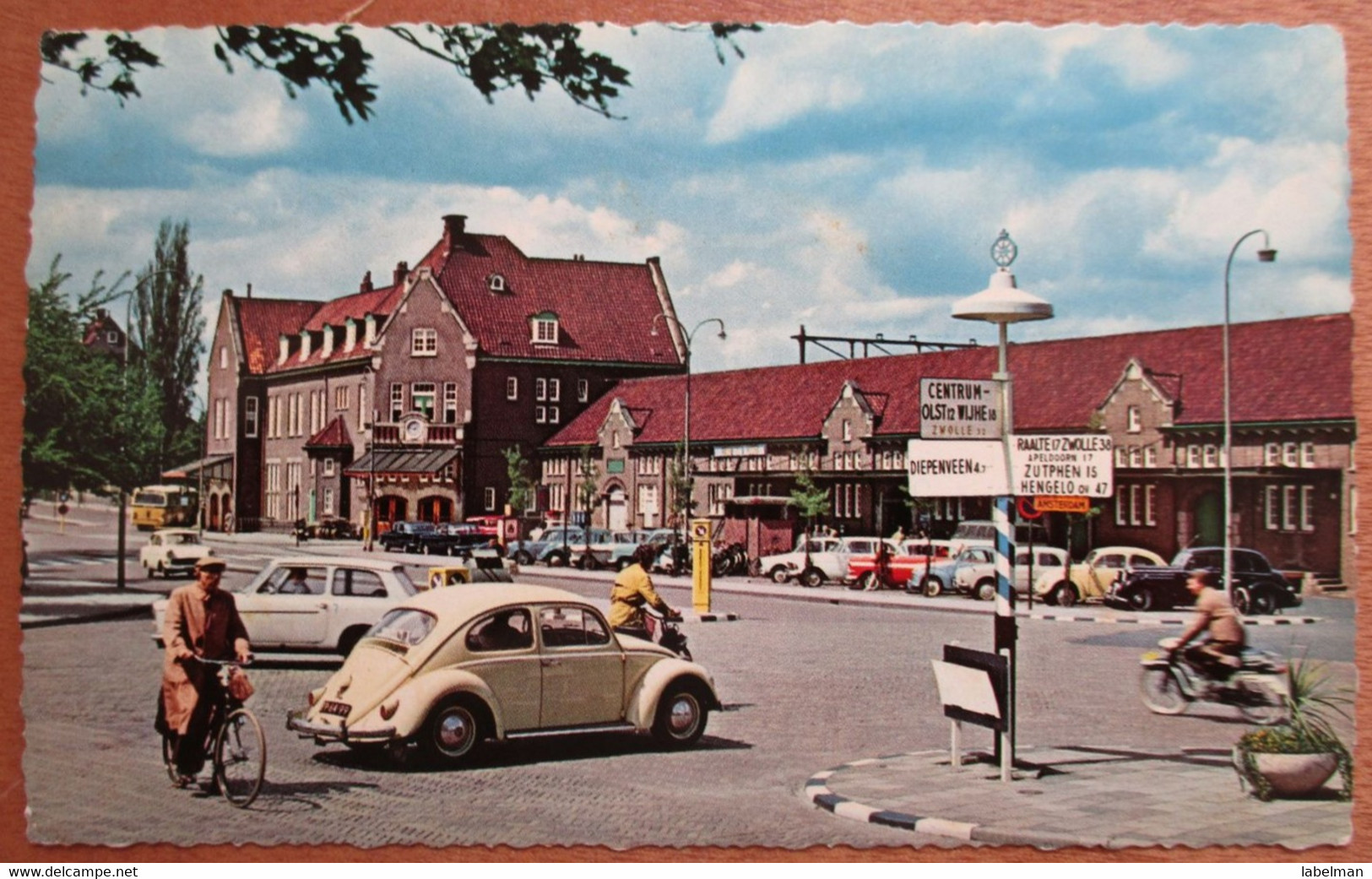 NETHERLANDS HOLLAND DEVENTER STATION TRAIN ARCHITECTURE POSTCARD ANSICHTSKARTE PICTURE CARTOLINA PHOTO CARD - Emmeloord