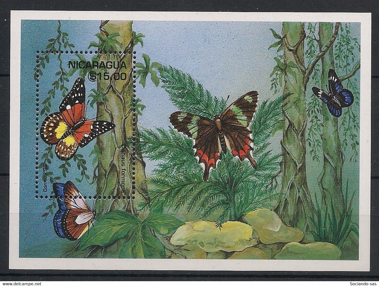 Nicaragua - 1995 - Bloc Feuillet BF N° Yv. 250 - Papillons / Butterflies - Neuf Luxe ** / MNH / Postfrisch - Schmetterlinge