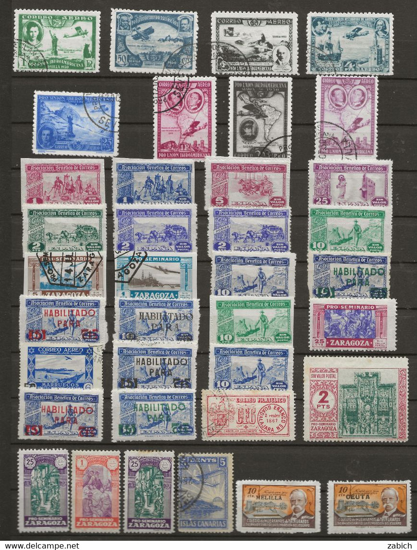 ESPAGNE 45 TIMBRES NEUFS ET OBLITERES DONT POSTE AERIENNE - Other & Unclassified