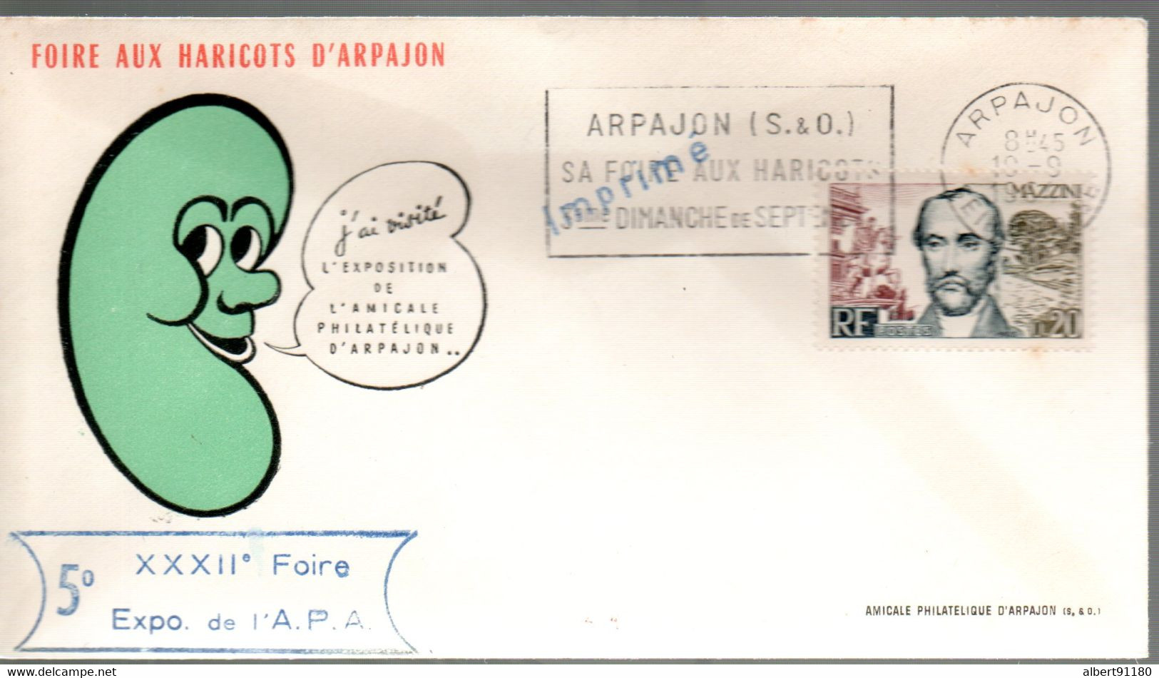 FRANCE Exposition Philatélique Foire Aux Haricots D Arpajon 1964 - Cartas & Documentos