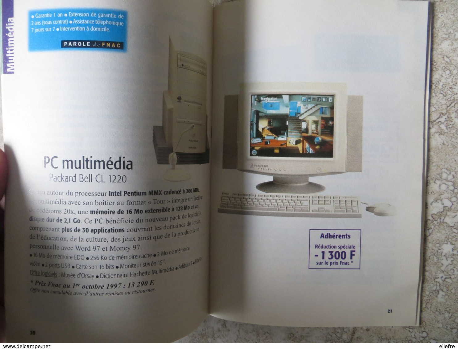 Revue CONTACT FNAC  Dépliant Publicitaire 1997 Appareil Informatique Télephone Appareil Photo Prix En Francs - Informatica