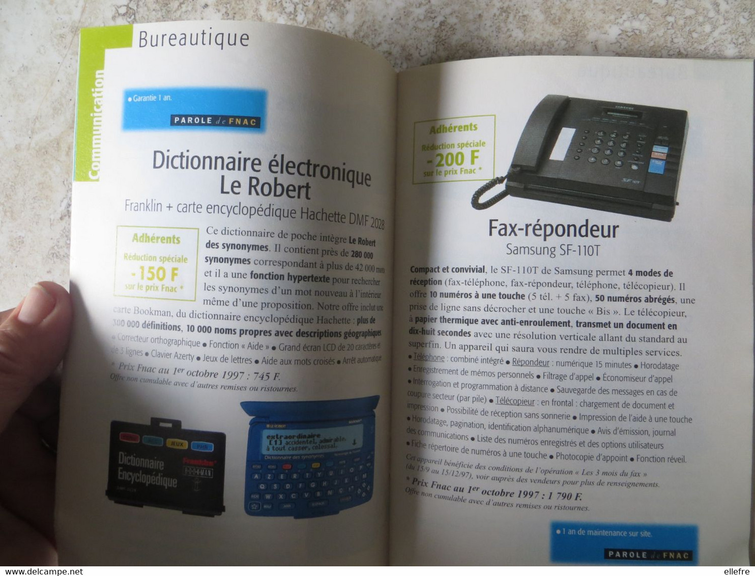 Revue CONTACT FNAC  Dépliant Publicitaire 1997 Appareil Informatique Télephone Appareil Photo Prix En Francs - Informatique
