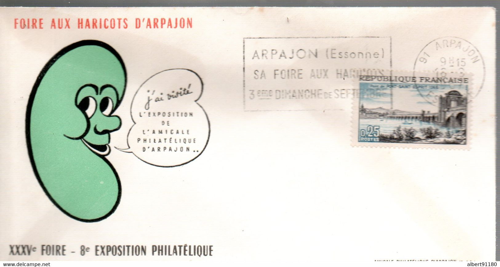 FRANCE Exposition Philatélique Foire Aux Haricots D Arpajon 1967 - Briefe U. Dokumente