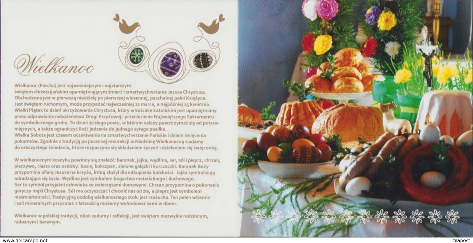 2014 Poland / Decorative Booklet / Easter Egg Holiday Decoration Folk Tradition Art / 2 FDC + 2 Stamps MNH**FV - Booklets