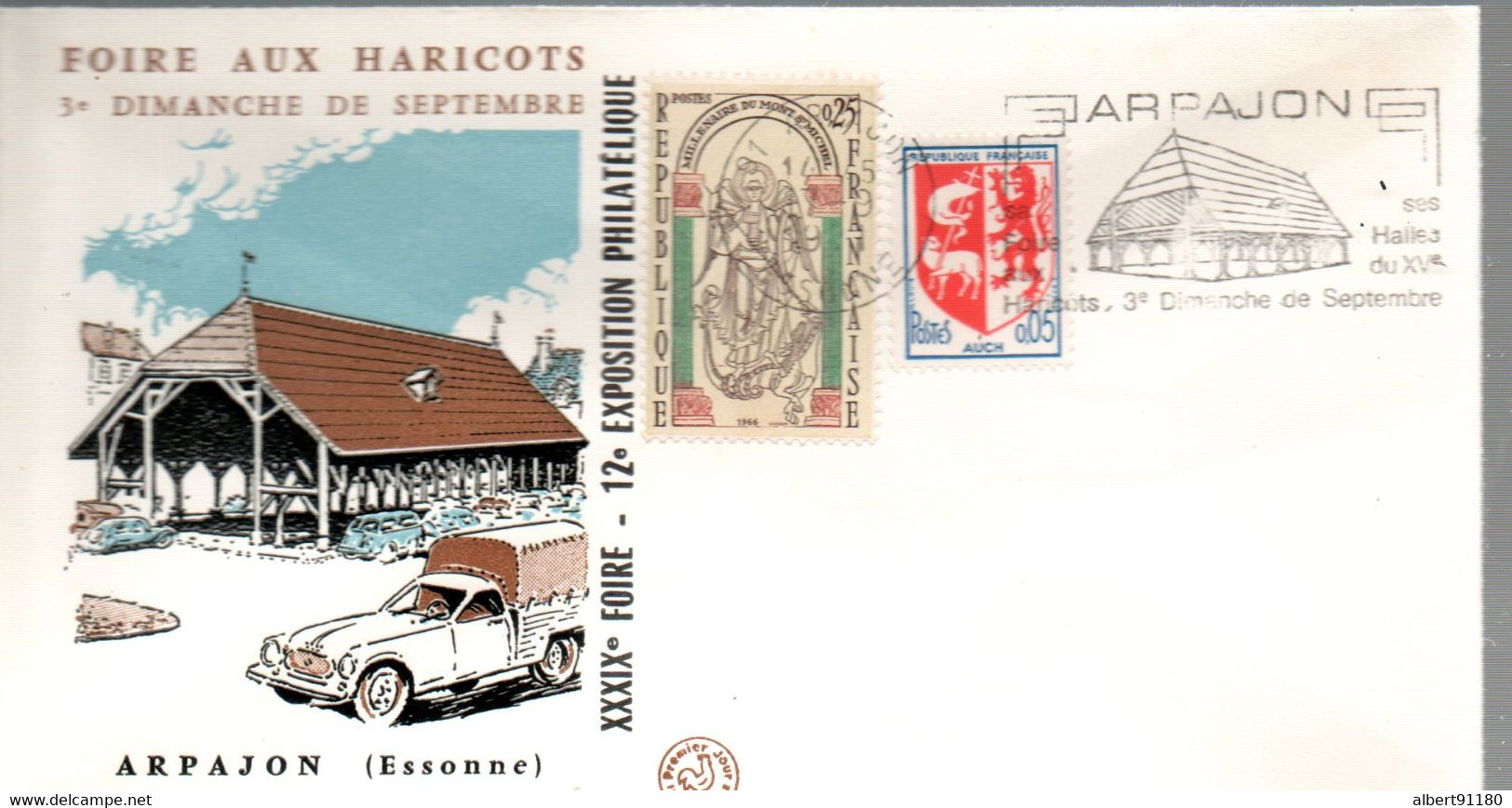 FRANCE Exposition Philatélique Foire Aux Haricots D Arpajon 1971 - Briefe U. Dokumente