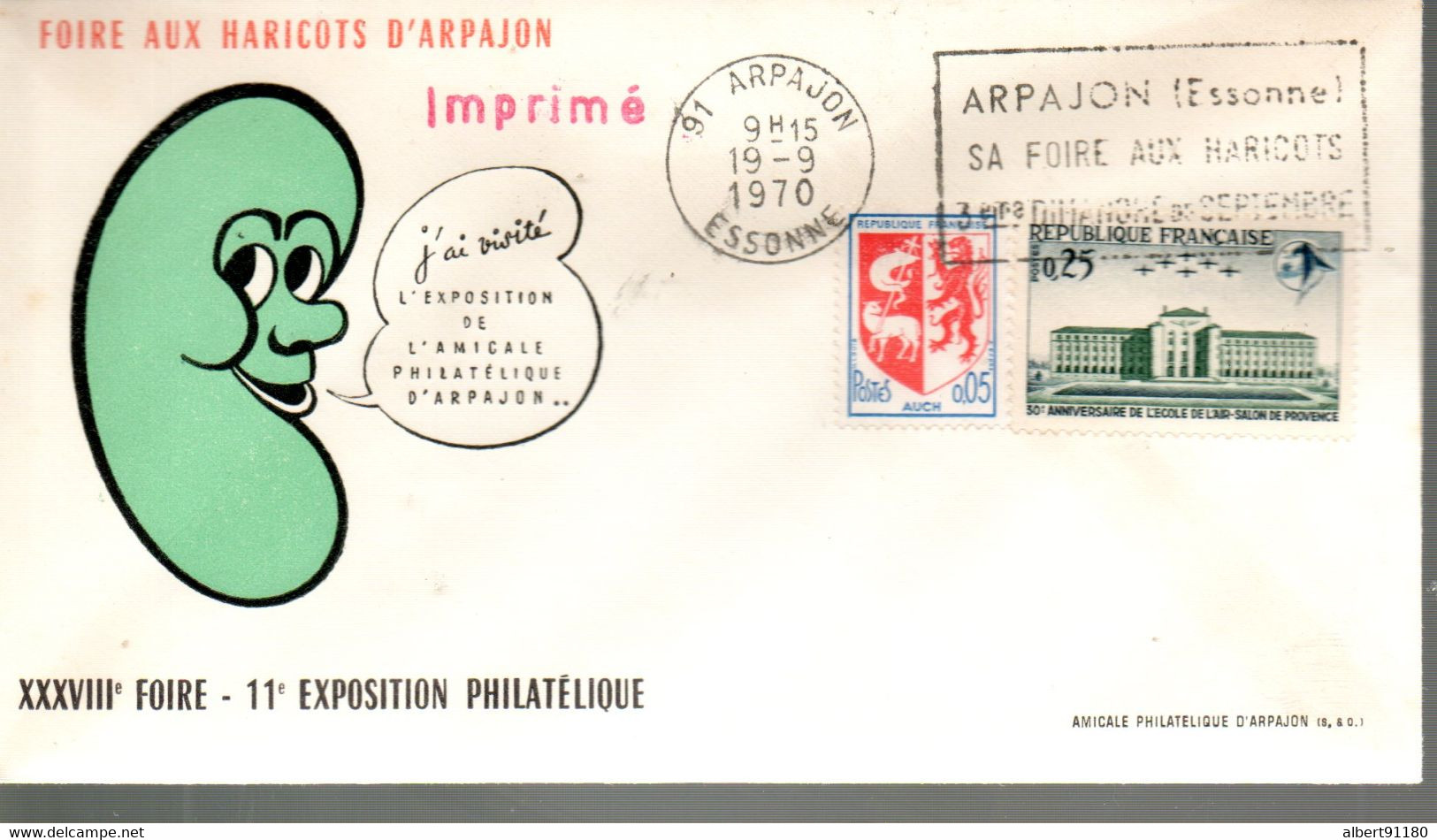 FRANCE Exposition Philatélique Foire Aux Haricots D Arpajon 1970 - Lettres & Documents