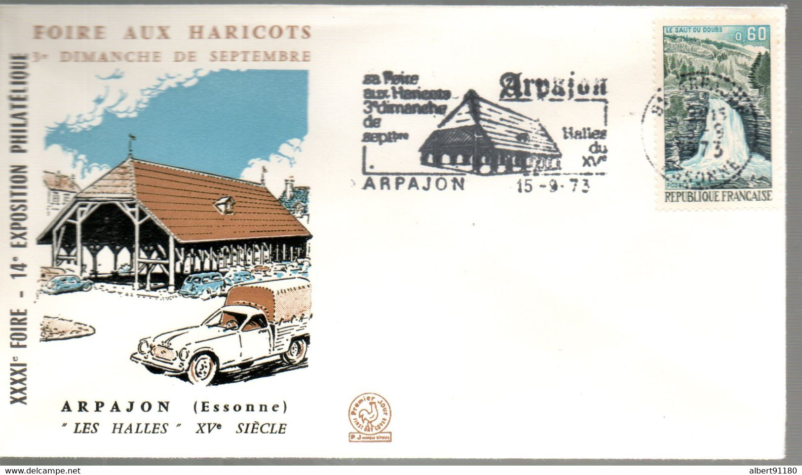 FRANCE Exposition Philatélique Foire Aux Haricots D Arpajon 1973 - Storia Postale