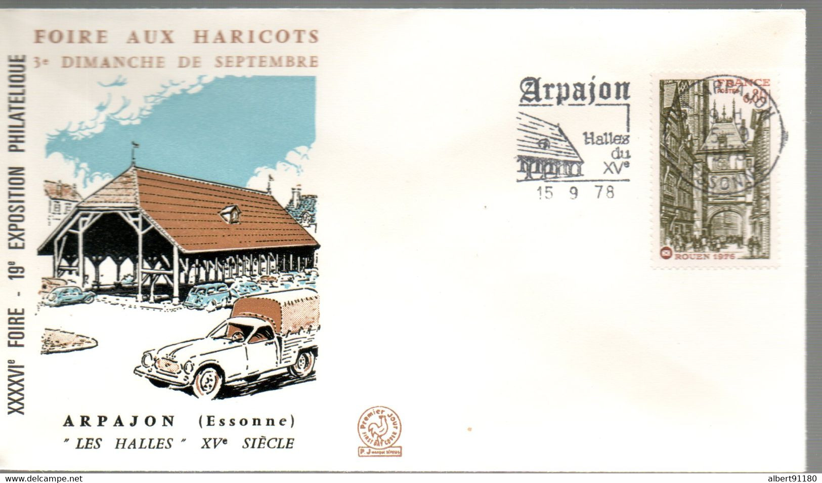 FRANCE Exposition Philatélique Foire Aux Haricots D Arpajon 1978 - Brieven En Documenten