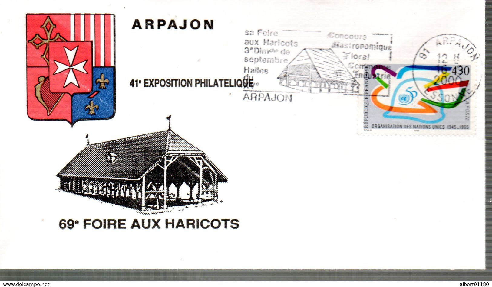 FRANCE Exposition Philatélique Foire Aux Haricots D Arpajon 2000 - Covers & Documents