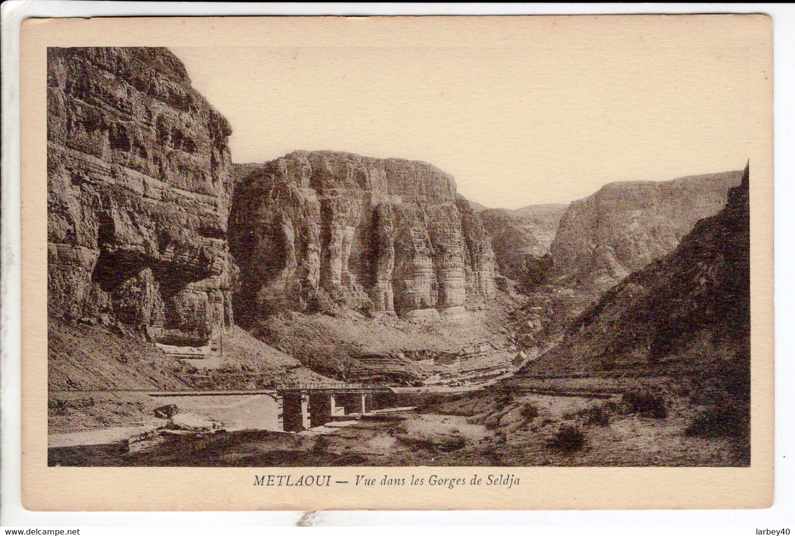 Cpa Tunisie - METLAOUI - Vue Dans Les Gorges Du Seldja - Túnez