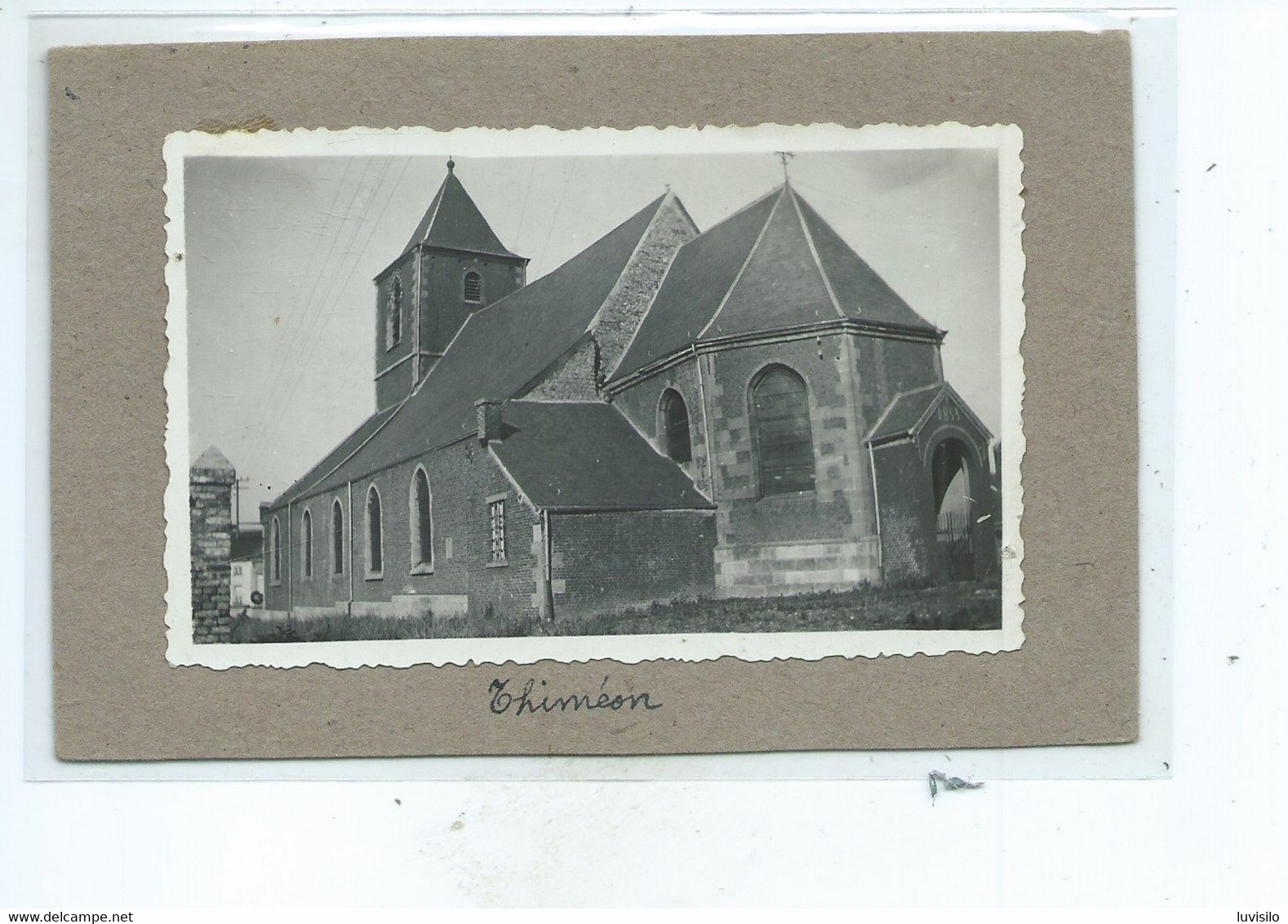 Thimeon Eglise ( Photo Collée Sur Carton ) - Pont-a-Celles