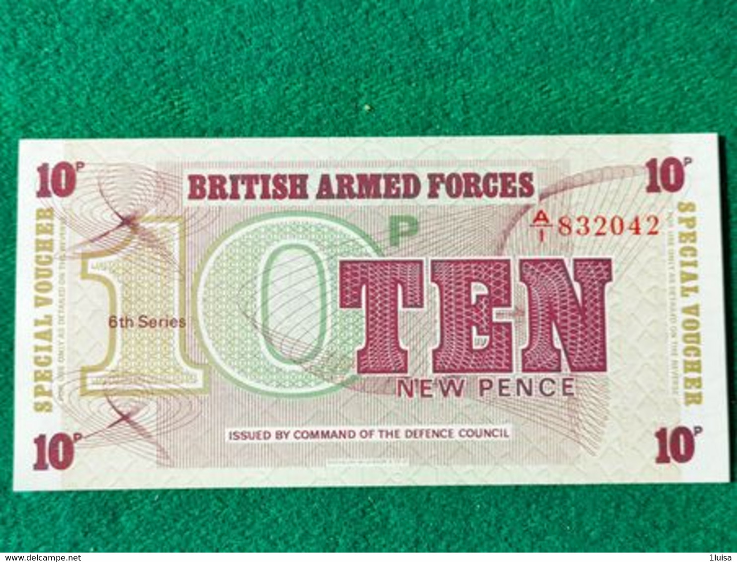 Gran Bretagna 10 Pence 1972 - British Armed Forces & Special Vouchers