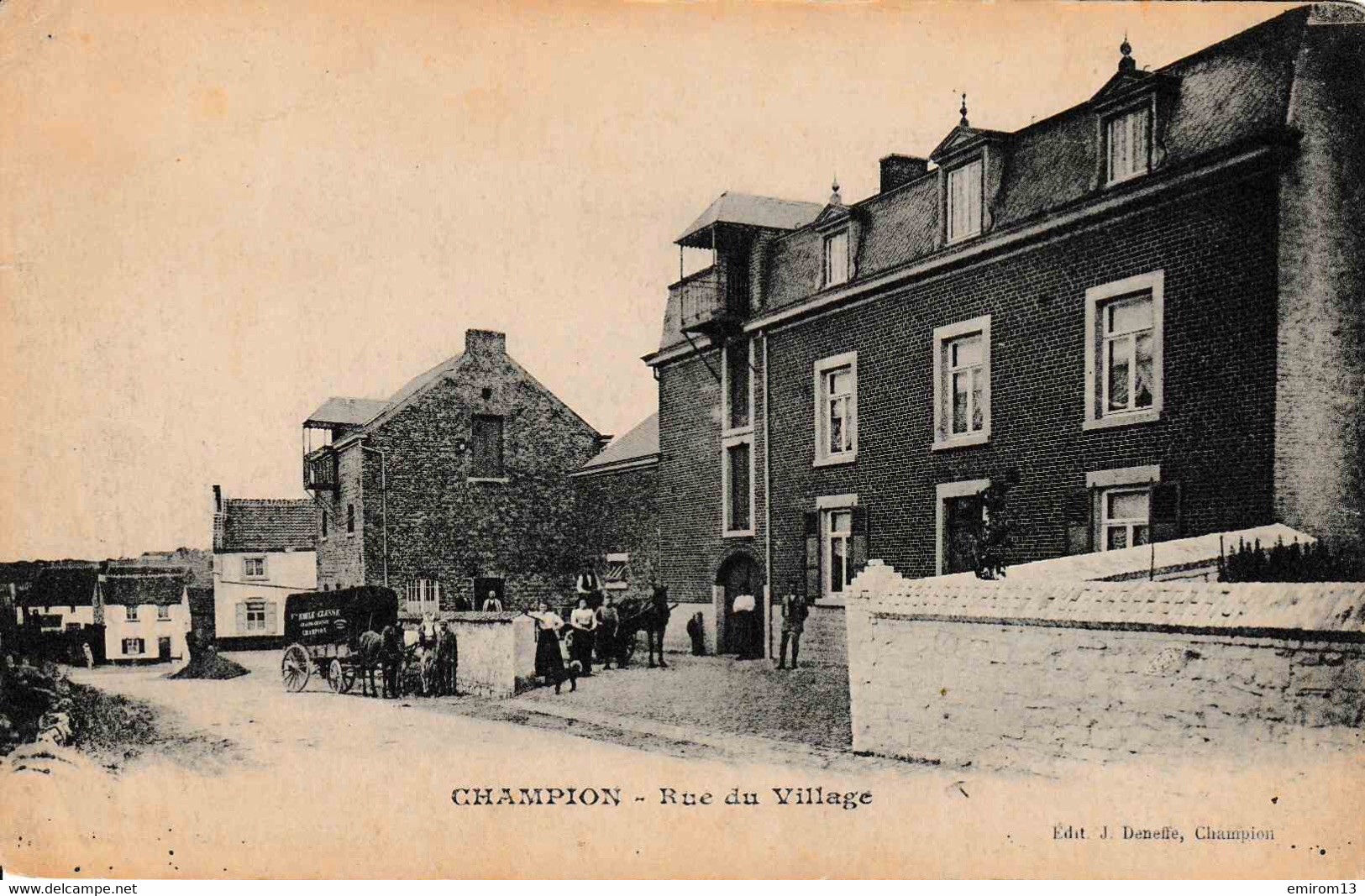 Namur Champion Rue Du Village Attelage Émile Clesse Grains Et Graines Top Animation édit Deneffe - Namur