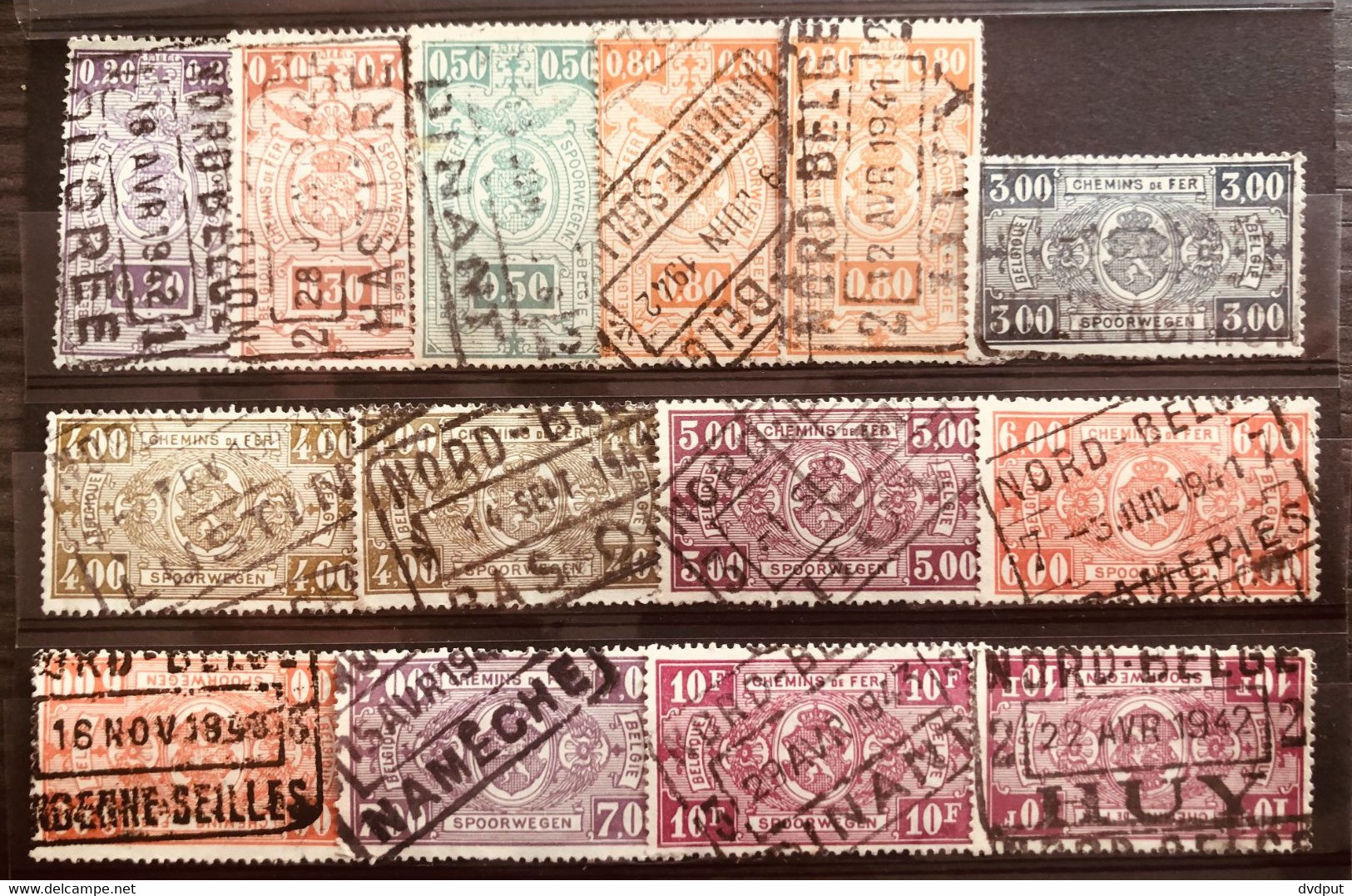 België, 1941 -- 14x Zegel Tussen TR237/255, Allemaal Met Stempel NORD-BELGE - Nord Belge