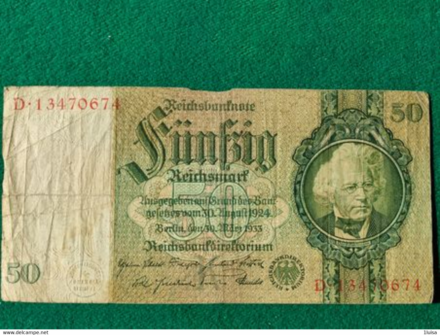 GERMANIA 50 Rentenmark 1933 - 50 Reichsmark