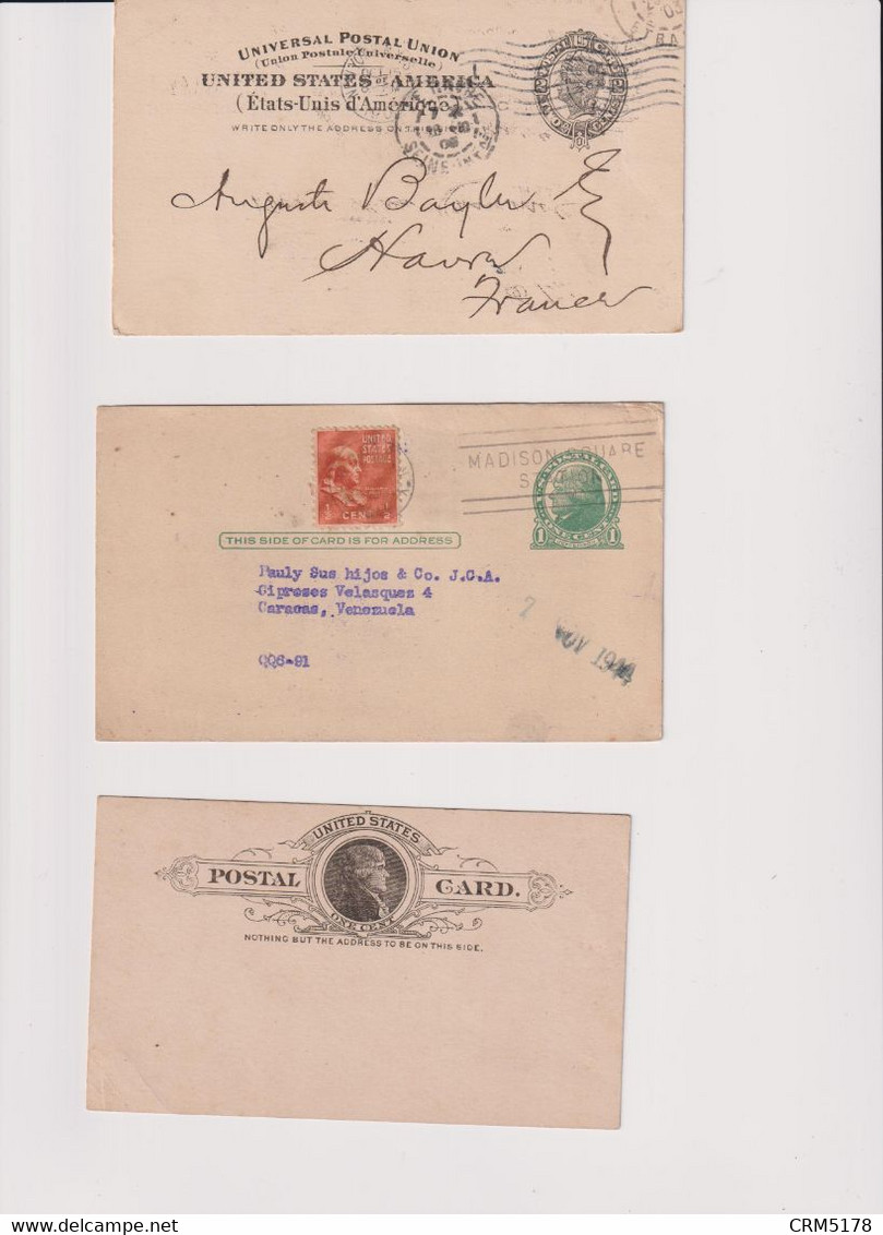 ETATS UNIS-LOT 10 Entiers Postaux-divers Dates-certains Recto-verso - Autres & Non Classés