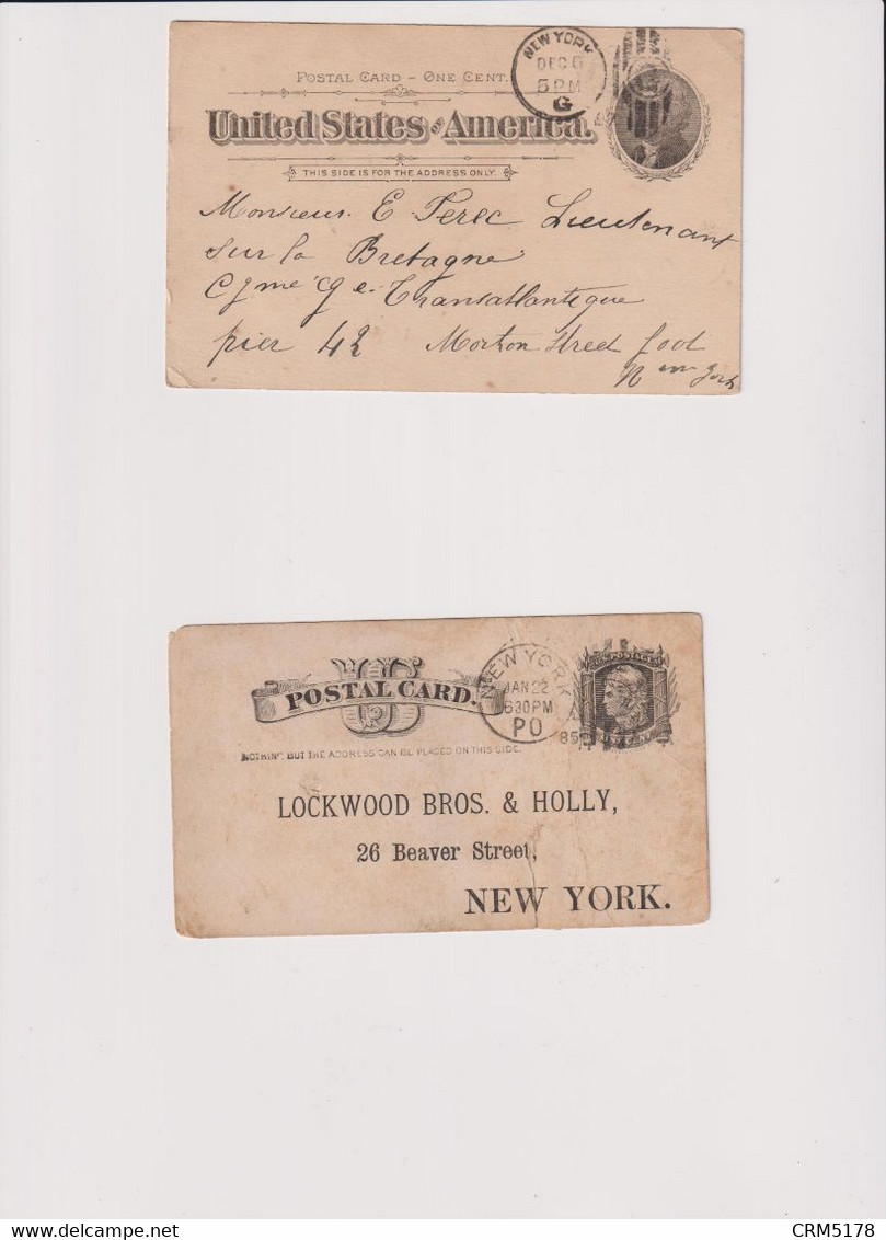 ETATS UNIS-LOT 10 Entiers Postaux-divers Dates-certains Recto-verso - Andere & Zonder Classificatie