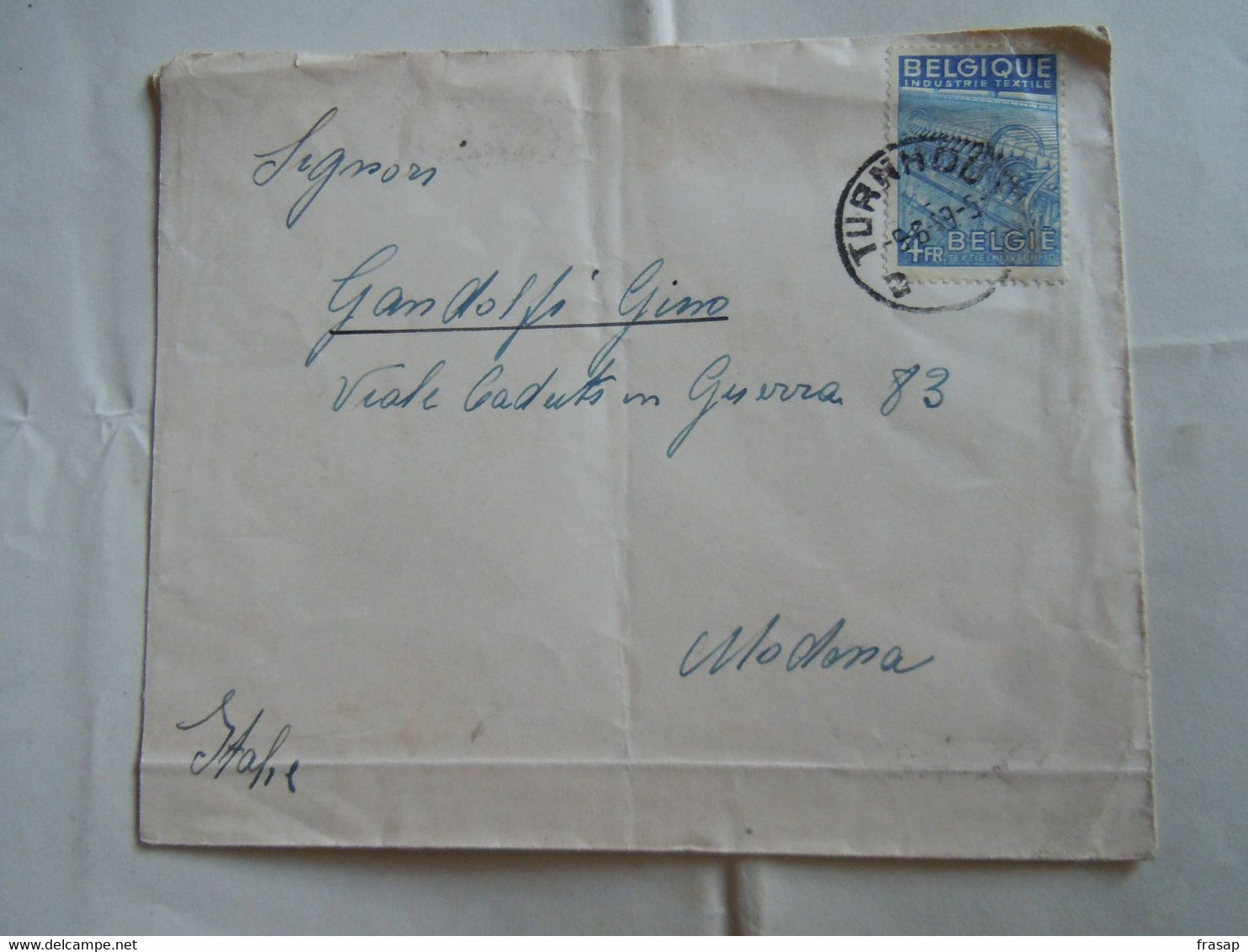 Cover Lettre 1951 ? 4 FR  De TORNODUI E  Vers Italia Poste Modena - Autres & Non Classés