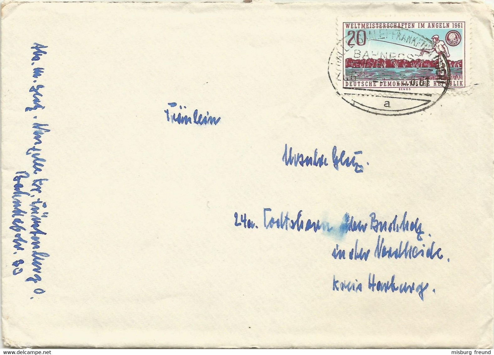 2 114 Brief M. Inhalt Bahnpost "HALLE(SAALE)-FRANKFURT(ODER)" UB "a" 1961 - Covers & Documents