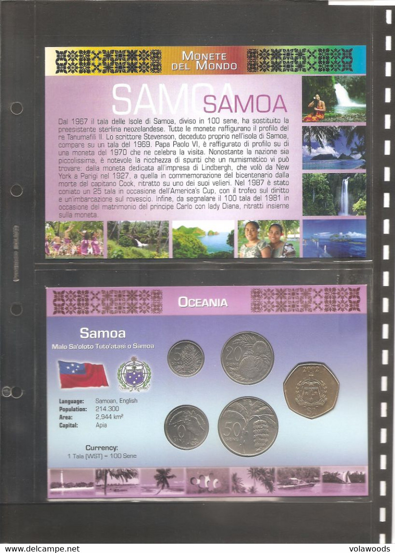 Samoa - Folder Bolaffi Mint Set FdC 2002 Km131/135 - Samoa