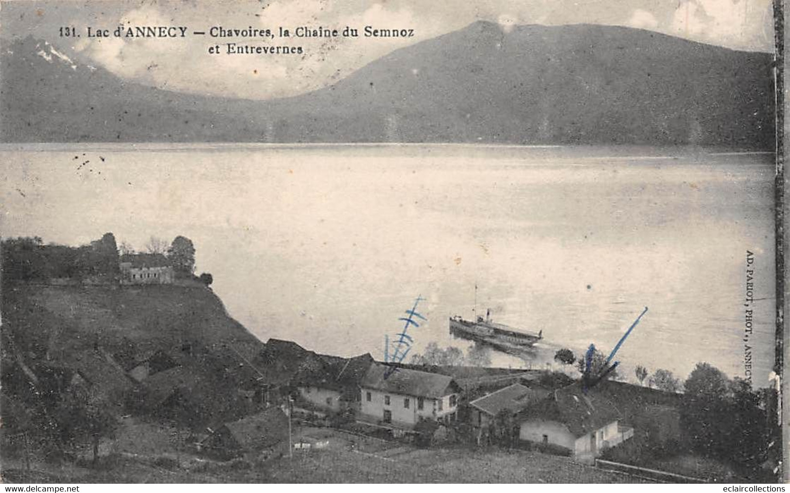 Annecy               74         Le Lac. Chavoires Et La Chaîne Du Semnoz Et Entrevernes          (voir Scan) - Annecy