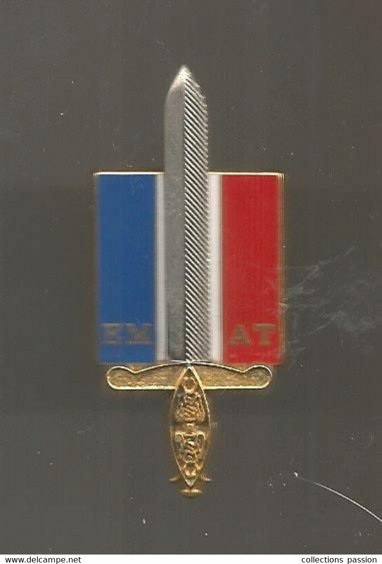 JC , G , Militaria , Insigne , EMAT , état Major De L'armée De Terre, J. Balme , Saumur ,G. 3629 , Frais Fr 1.85 E - Army
