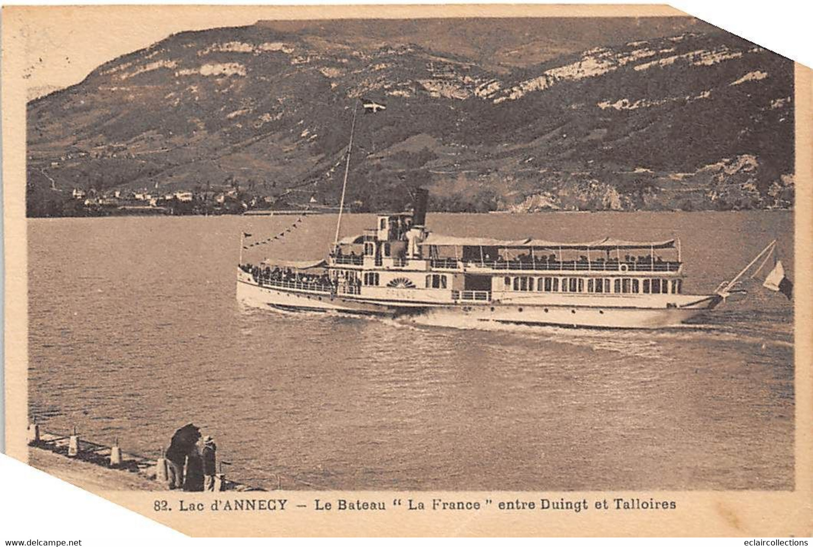 Annecy               74      Bateau "Le France" Entre Duingt Et Talloires   N° 82             (voir Scan) - Annecy