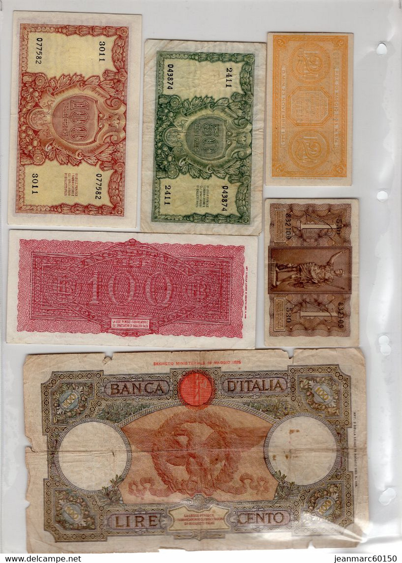 Lot 6 Billets Italie (lot 1) - Altri & Non Classificati