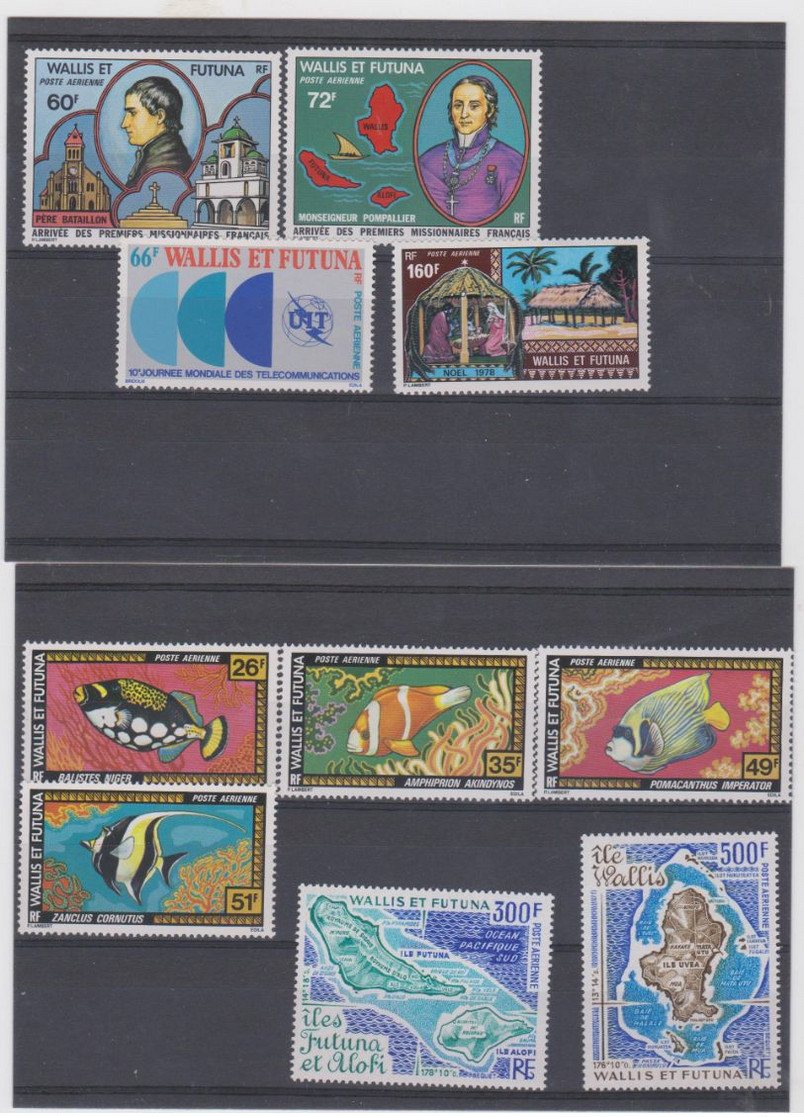 WALLIS ET FUTUNA Poste Aérienne Année Complète 1978 10 T Neufs Xx  N° YT PA 76 à 85 - 1978 - Unused Stamps