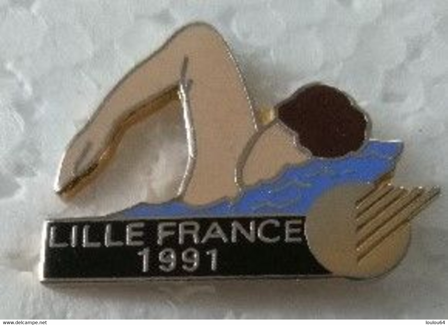 Pin's - Natation - LILLE FRANCE 1991 - Tournoi Corporate Games - - Swimming