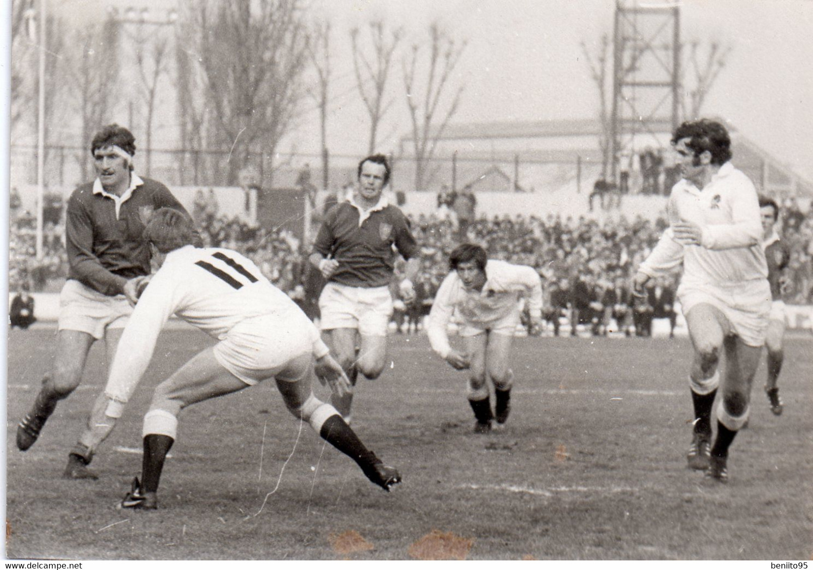 PHOTO Originale Du Match De Rugby FRANCE Contre ANGLETERRE En 1972 à Colombes. - Rugby