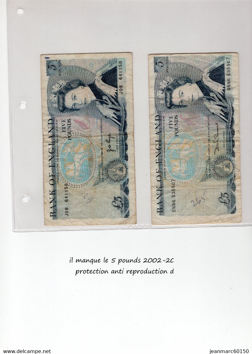 Lot 6 Billets Royaume Uni (lot 2) - Sonstige & Ohne Zuordnung