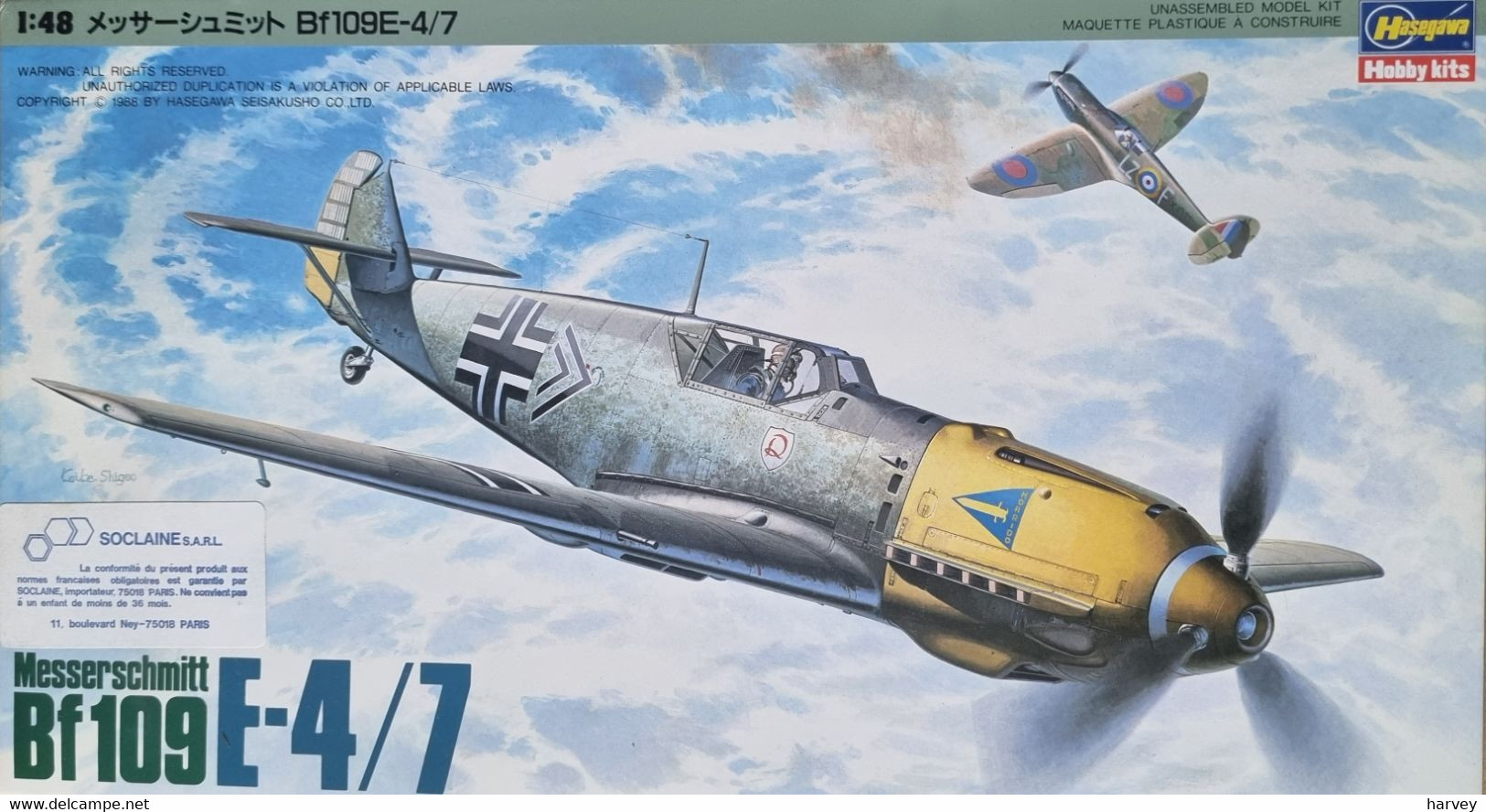 Hasegawa 1/48e Messerschmitt 109 E-4/7 - Avions
