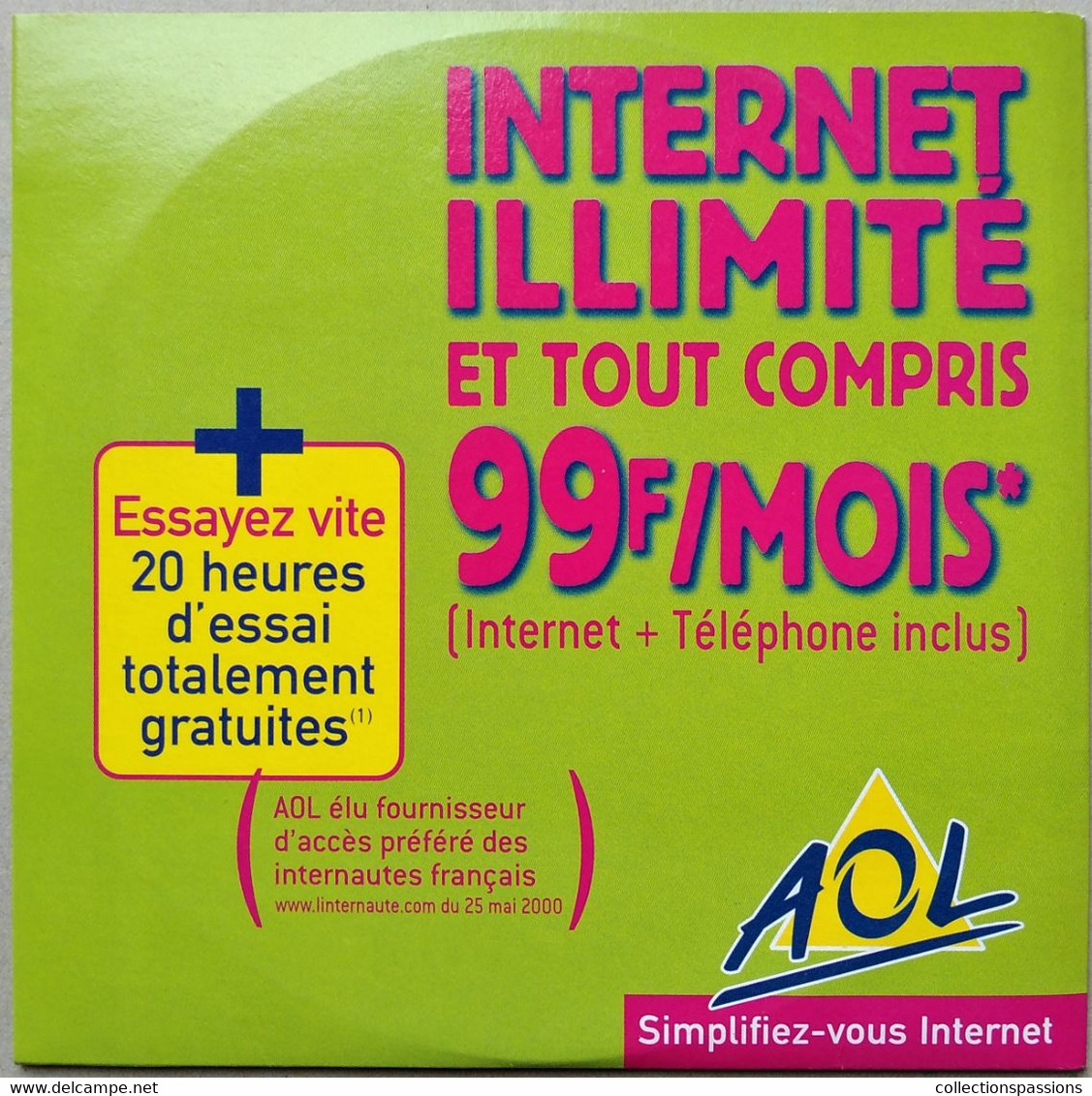 - Pochette CD ROM De Connexion Internet - AOL - - Kit De Conección A Internet