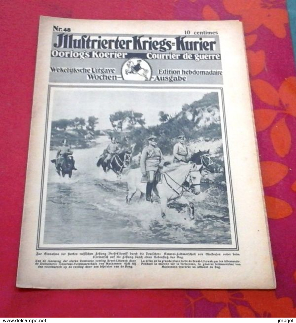 WW1 Illustrierter Kriegs Kurier N°48 Journal Propagande Allemand Ostrolenka Nowo Georgiewsk Kowno Gare Magasins - 1900 - 1949