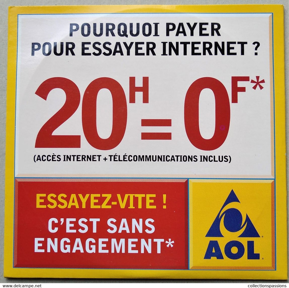 - Pochette CD ROM De Connexion Internet - AOL - - Connection Kits