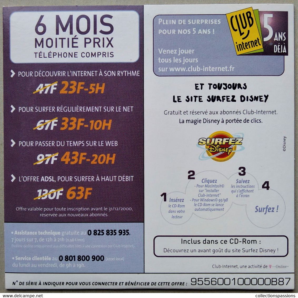 - Pochette CD ROM De Connexion Internet  - CLUB INTERNET - - Internetanschluss-Sets