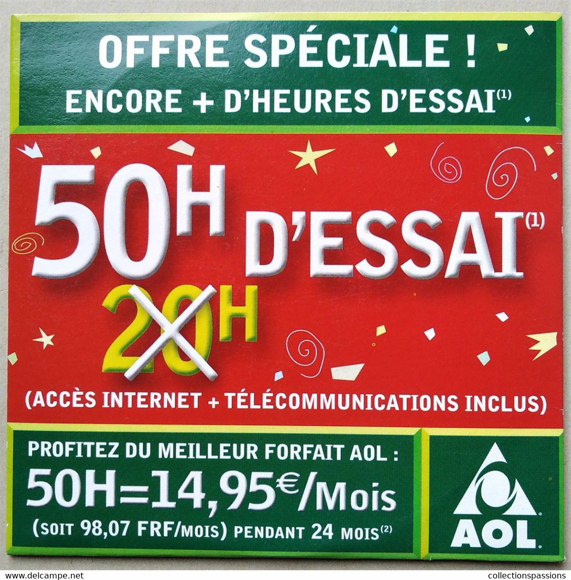 - Pochette CD ROM De Connexion Internet - AOL - - Internetaansluiting