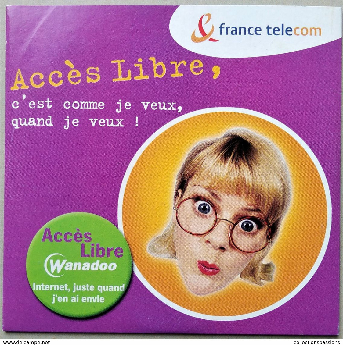 - Pochette CD ROM De Connexion Internet - WANADOO - - Connection Kits