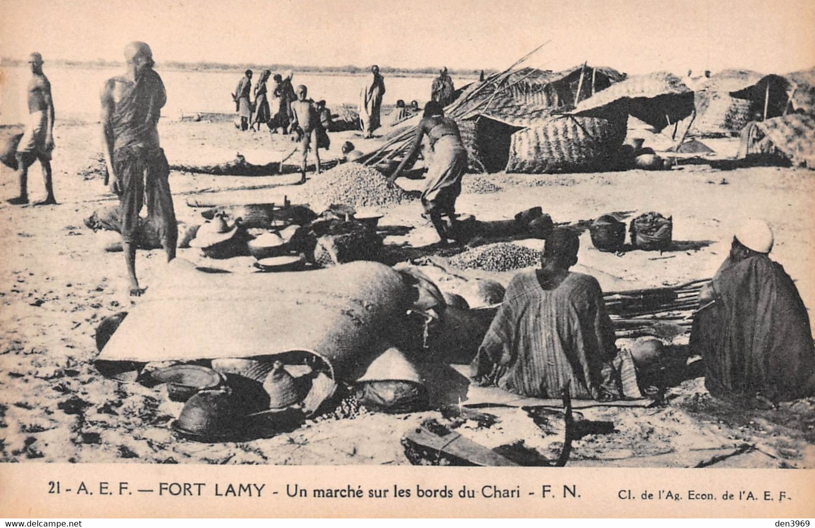 Afrique Equatoriale Française - Tchad - FORT-LAMY - Un Marché Sur Les Bords Du Chari - Tchad