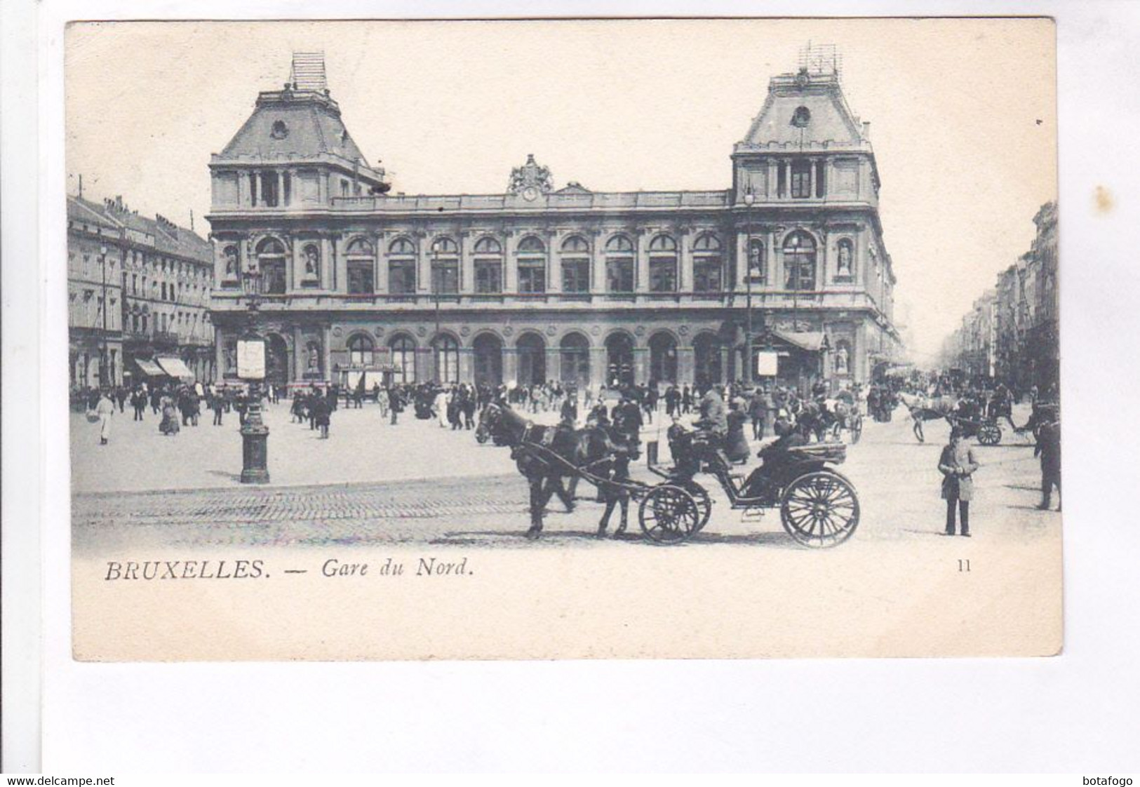 CPA BRUXELLES, GARE DU NORD ,en 1903! (voir Timbre) - Vervoer (openbaar)