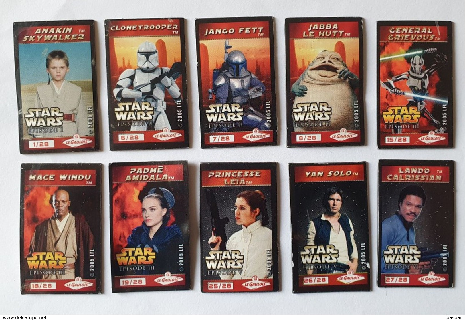 Lot De 10 Magnets Star Wars Le Gaulois - Personnages