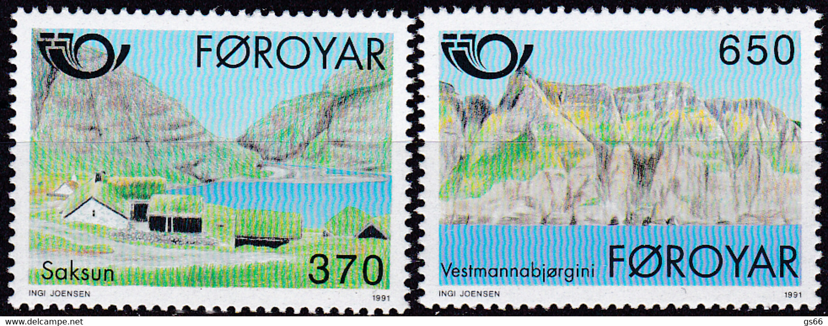 Färöer, 1991, 219/20, MNH **, NORDEN: Tourismus, - Färöer Inseln