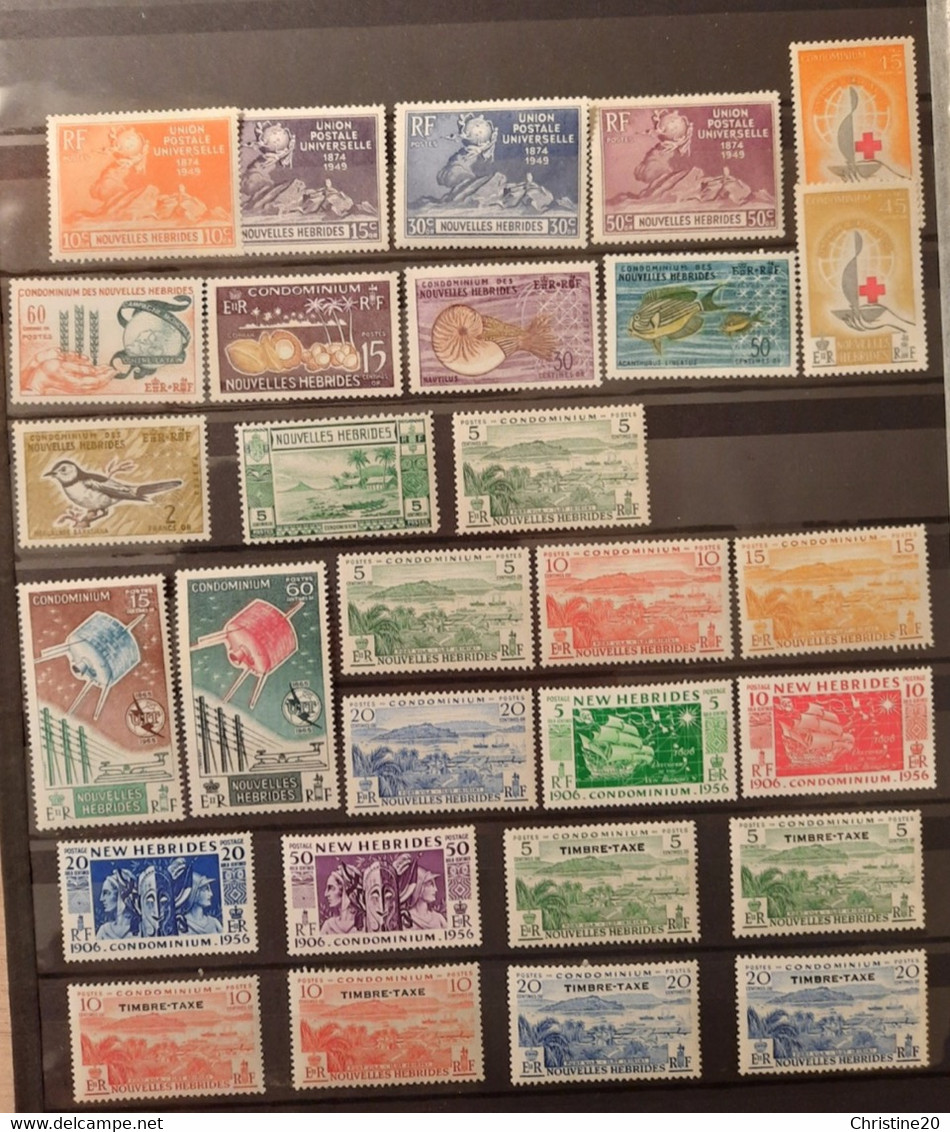 Nouvelles-Hebrides/New Hebrides Petite Collection Entre 1949 Et 1976 Cote +600€ ** TB - Collections, Lots & Series