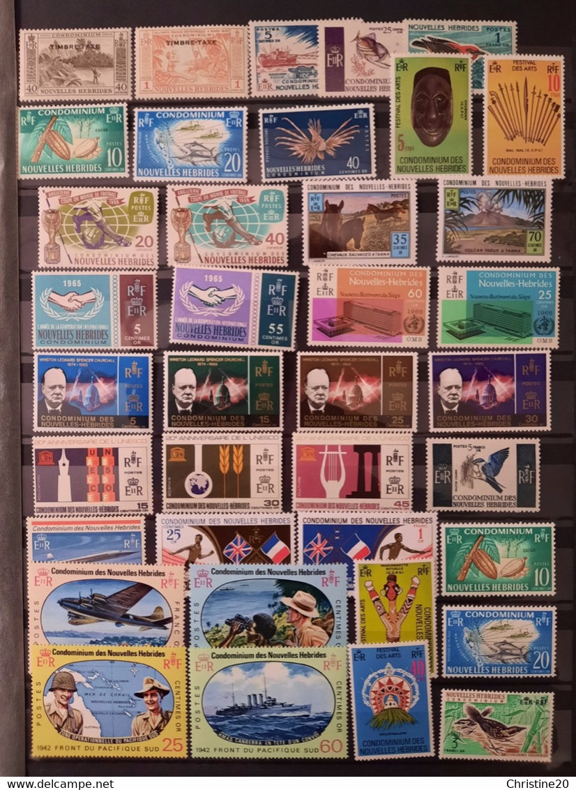 Nouvelles-Hebrides/New Hebrides Petite Collection Entre 1949 Et 1976 Cote +600€ ** TB - Collections, Lots & Séries