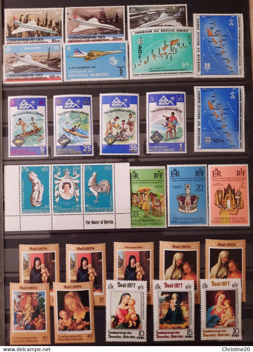 Nouvelles-Hebrides/New Hebrides petite collection entre 1949 et 1976 cote +600€ ** TB