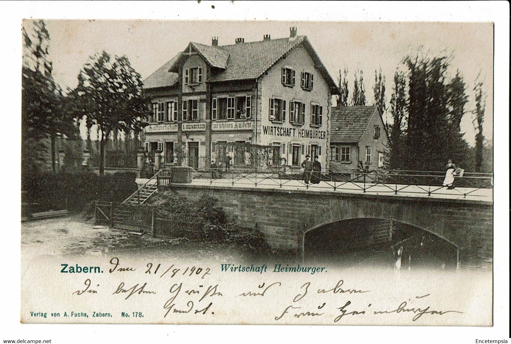 CPA  Carte Postale France-Saverne-Zabern Wirtschaft Heimburger-1907- VM28726 - Saverne