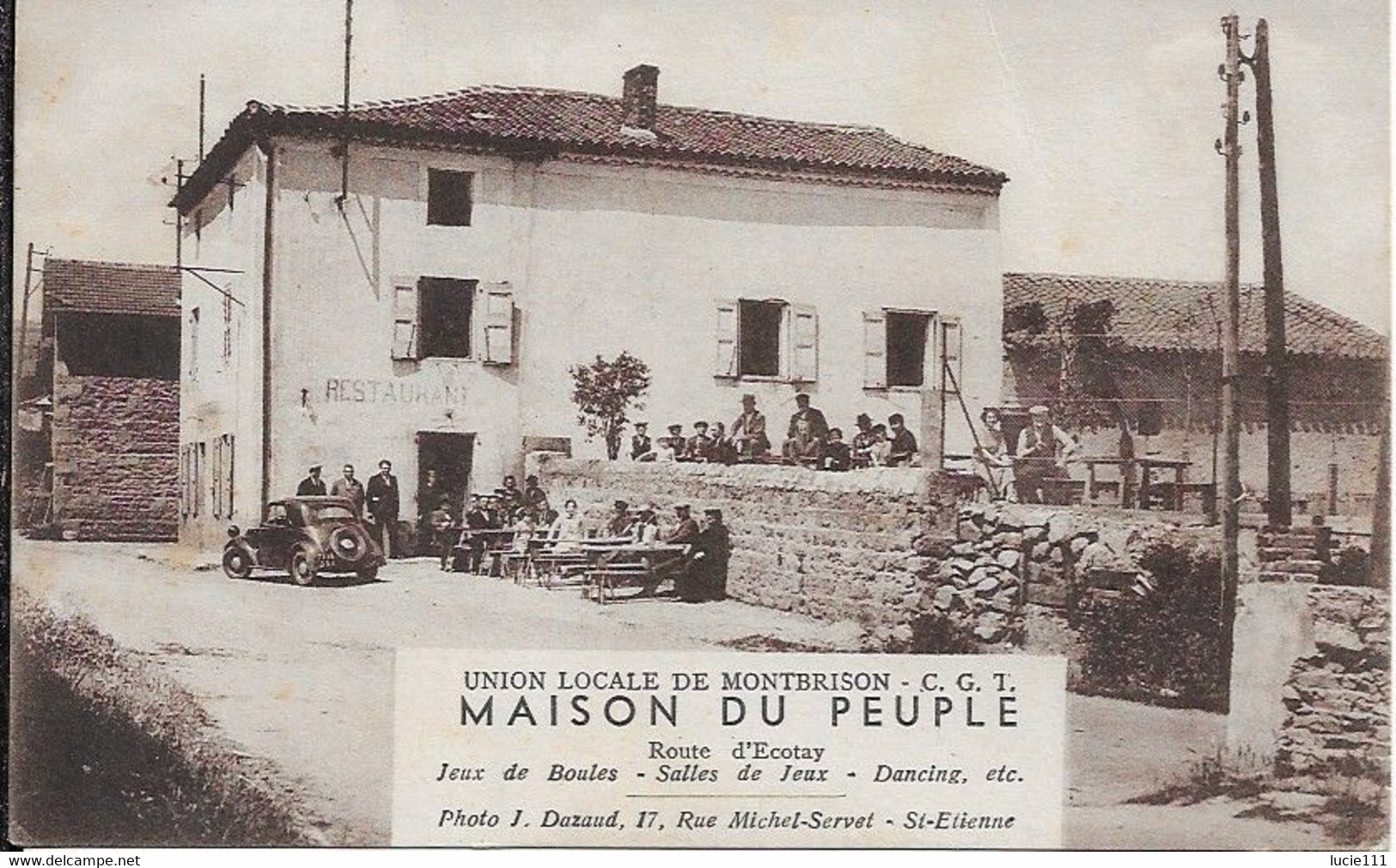 Maison Du Peuple Route D'ecotay Carte En Bon état - Other & Unclassified